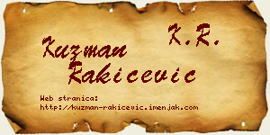 Kuzman Rakićević vizit kartica